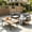 As shown3, variant on LHKJ 2-Seater Acacia Wood Sofa with Metal Legs – Outdoor Garden Patio Seating