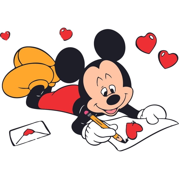 Love Letter Color Cartoon Characters Decors Wall Sticker Art Design Decal for Girls Boys Kids Room Bedroom Nursery Kindergarten House Home Decor Stickers Wall Art Vinyl Decoration (30x30 inch)