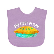 Inktastic My 1st Pi Day Blue Green Pie Pan Pun Boys or Girls Baby Bib