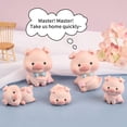 thumbnail image 3 of sunsanly Car Pig Ornament Cartoon Hand Painted Cute Burr-free Decorative Resin Lovely Peach Pig Resin Crafts Household Decor, 3 of 8