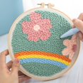 thumbnail image 3 of 1 de inicio de de perforación con herramientas básicas de perforación DIY Needlecraft Flor del arco iris Gloria Kits de inicio de bordado punzonado, 3 of 3