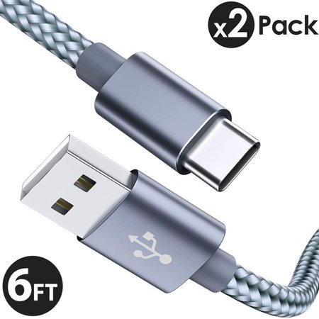 2x 6FT USB Type C Cable Fast Charging Cable USB-C Type-C 3.1 Data Sync Charger Cable Cord For Samsung Galaxy S10 S9 S9+ Galaxy S8 S8 Plus Nexus 5X 6P OnePlus 2 3 LG G5 G6 V20 HTC M10 Google Pixel XL price history on PriceWatchPro
