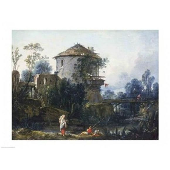 The Old Dovecote Poster Print by Francois Boucher - 36 x 24 in. - Large