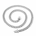 thumbnail image 4 of Men's Silver Gold Stainless Steel Curb Cuban Link Miami Chain Necklace Bracelet, 4 of 9