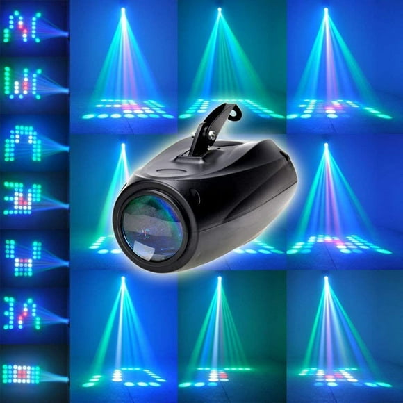 Lampe de Scène 10W RGBW 64 A Mené le Projecteur d'Image Petites Lumières de Dirigeable l'Éclairage d'Effet de Commande Vocale pour la Fête d'Anniversaire Disco de Nuit DJ