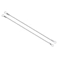 thumbnail image 1 of Unique Bargains 2mmx20cm Stainless Steel Lanyard Cable Eyelets Ended Wire Rope 10 Pack, 1 of 5