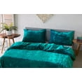 thumbnail image 2 of Vinsan Decor Ultra-Luxe Crushed Velvet Duvet Cover, Boho Bedding UO Comforter Donna Cover, California King Size 3 Pieces Set 1 Comforter Cover and 2 Pillow Shams Turquoise Blue Color, 2 of 5