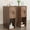 walnut-2, variant on Narrow Walnut Nightstand Set of 2, Small Bedside Table with Arched Drawer, Slim Wood Night Stand, Mid Century Modern End Table, Walunt