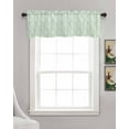thumbnail image 3 of Green Floral Linen Curtain Valance for Bedroom/Bathroom/Kitchen/Office/Living/Dining Room Window,Spring Summer Modern Geometric Plant Rod Pocket Topper Decorative Cafe Drapes Panel 60"x18", 3 of 6