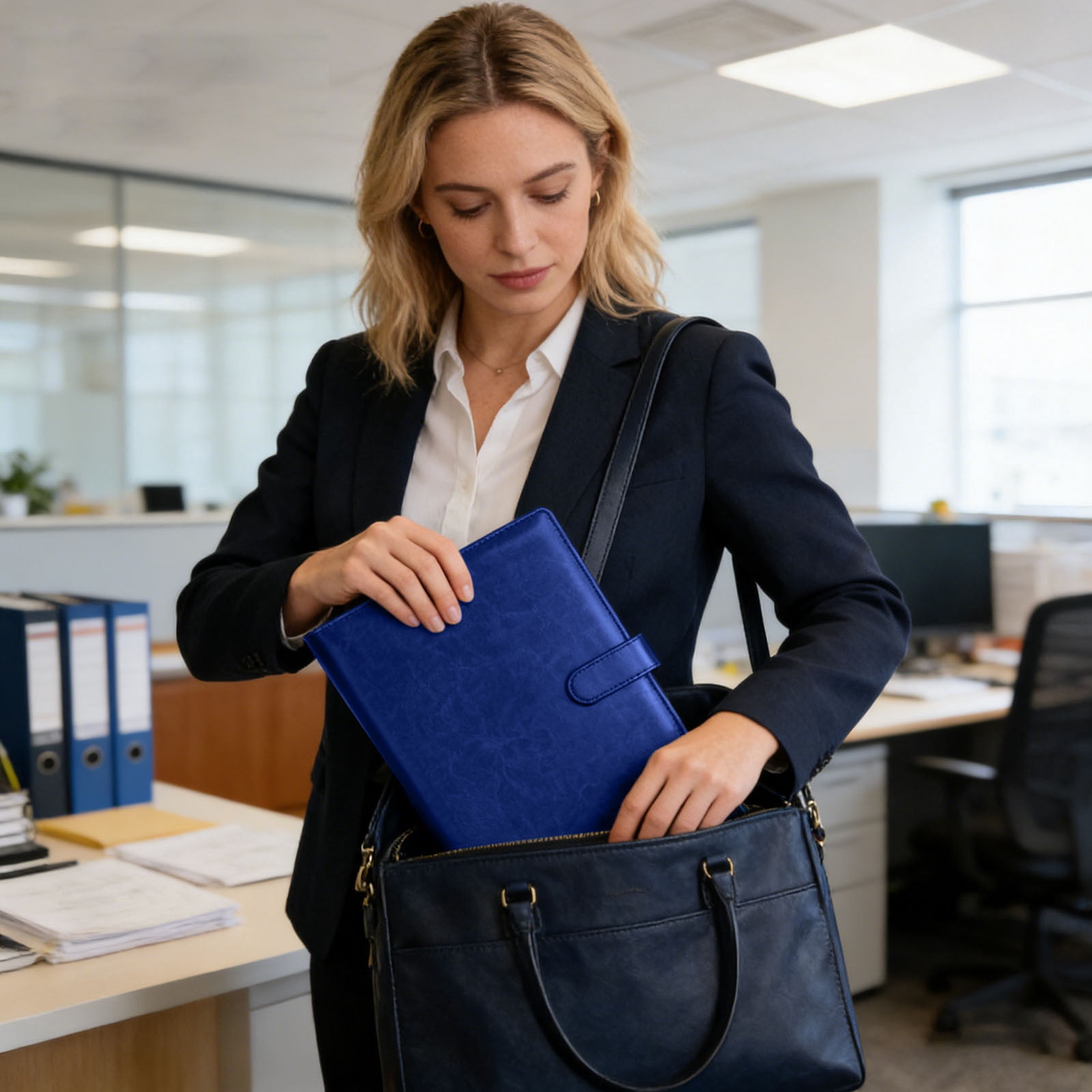 Professional Padfolio with Clipboard PU Leather Storage Clipboard Folder Portfolio Cover Legal Pad Holder for Letter Size A4 Writing Pad Notepad Resume Organizer for Business School Office