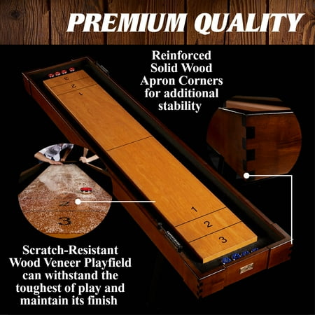 Barrington - 9 ft. Allendale Collection Shuffleboard Table - Brown/Tan