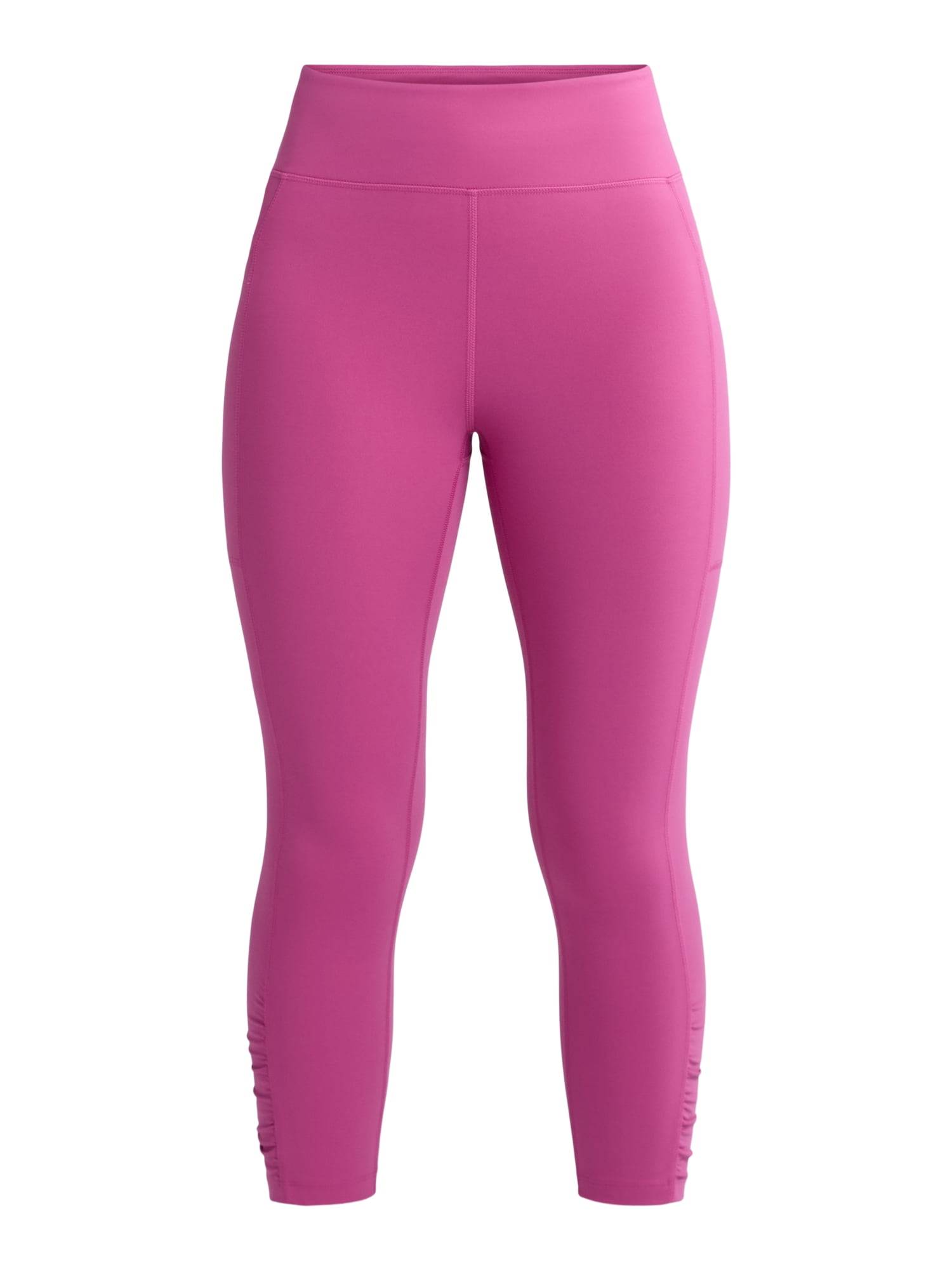 Avia Women's SoftSculpt Ruched High Rise Capri Leggings, 21" Inseam,Sizes XS-XXXL