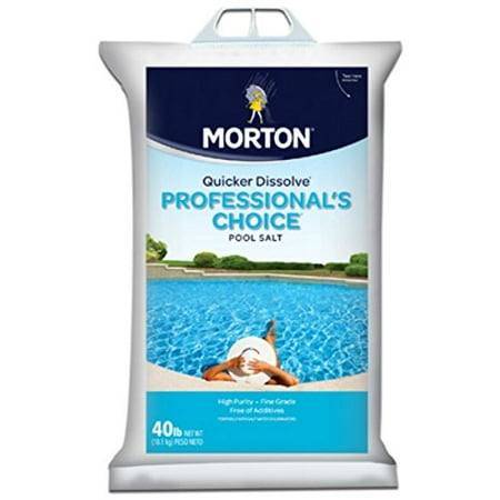 Salt Pool Chemicals - 40LB Pro Pool Salt, For Use With Salt Water Chlorinators By Morton Salt