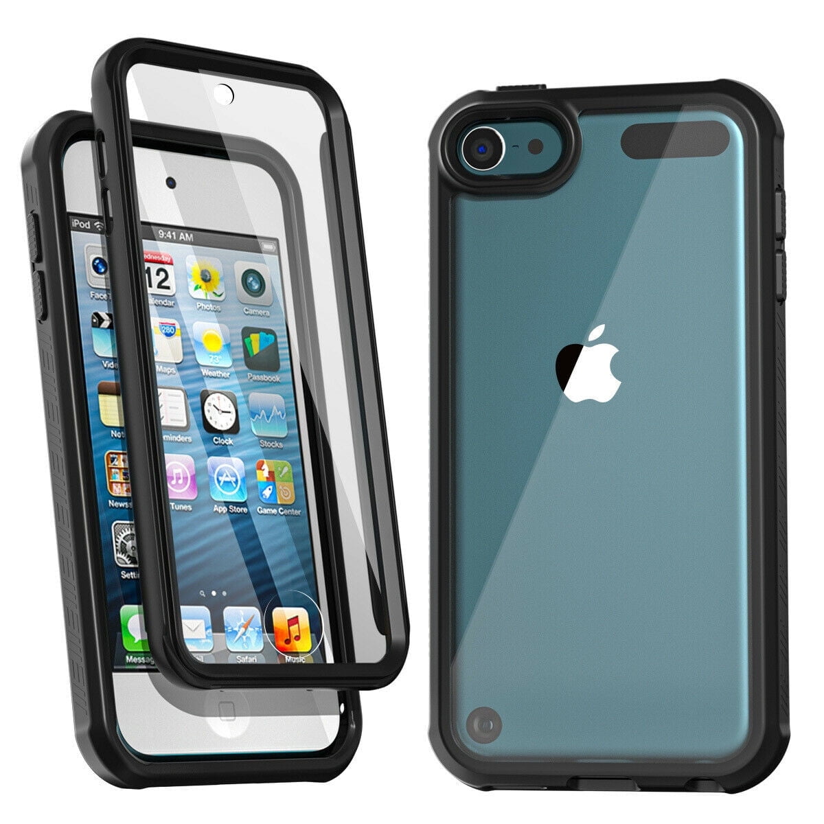 For iPod Touch 7th/6th/5th Generation Case Built-in Screen Protector Shockproof Heavy Duty Full Body Cover