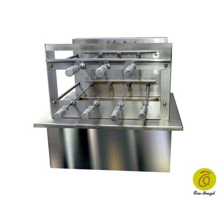 Brazilian BBQ Charcoal Grill with Firebox - 5 Skewers - Oca-Brazil