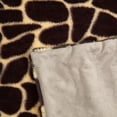 thumbnail image 4 of Cozy Tyme Nasir 100% Polyester Faux Fur Throw - Printed Rabbit Fur 50"x 60" Giraffe, 4 of 11
