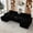 125"- Corduroy- Black, variant on HUACANORA 125" U Shaped Sectional Couch with USB and 2 Cup Holder, Oversized Corduroy Modular Sectional Sofa with Chaises ＆ Console, Deept Seat Cloud Couches for Living Room, Black