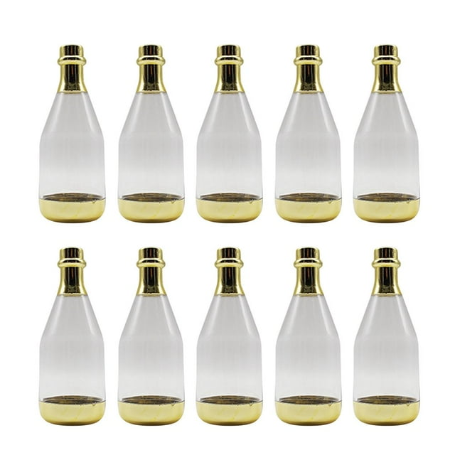 MesaSe 10Pcs Candy Box Simulation Champagne Bottle Plastic Wedding Birthday Party Mini Candy Storage Case Festival Accessories