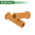 thumbnail image 6 of Unique Bargains 1" 25mm 1.1" 28mm Universal Motorcycle Hand Grips Cover Non Slip TPU Handlebar End Grips for Motorcycle Scooter Bicycle ATV Brown Yellow 1 Pair, 6 of 7