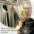 thumbnail image 4 of 1 Inch M Clothing Size Stickers, 500 Pcs Round Self Adhesive Labels Shirt Size Labels Semi-Gloss Adhesive Stickers for Retail Clothing t Shirt Skirt, Black (2 Roll), 4 of 7