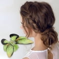 thumbnail image 5 of Unique Bargains Women's Butterfly Hair Clips 2 Pcs Green Black 4.13"x3.58"x1.57", 5 of 5