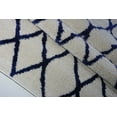 thumbnail image 3 of Ladole Rugs Geometric Trellis Simple Syle Carpet Comfortable Area Rug Carpet in Ivory-Navy Blue 4x6 (3'11" x 5'7", 120cm x 170cm), 3 of 4