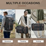 WITZMAN Travel Backpack for Men Large Canvas Backpack Luggage Carry on Duffel Bag A519-1 Black