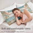 thumbnail image 5 of Teal Brown Beach Coastal Body Pillow Covers 20"x54", Summer Nautical Coral Shell Botanical Vintage Soft Brushed Microfiber Breathable Throw Pillow Covers, Pillowcase with Zipper for Couch Sofa, 5 of 9