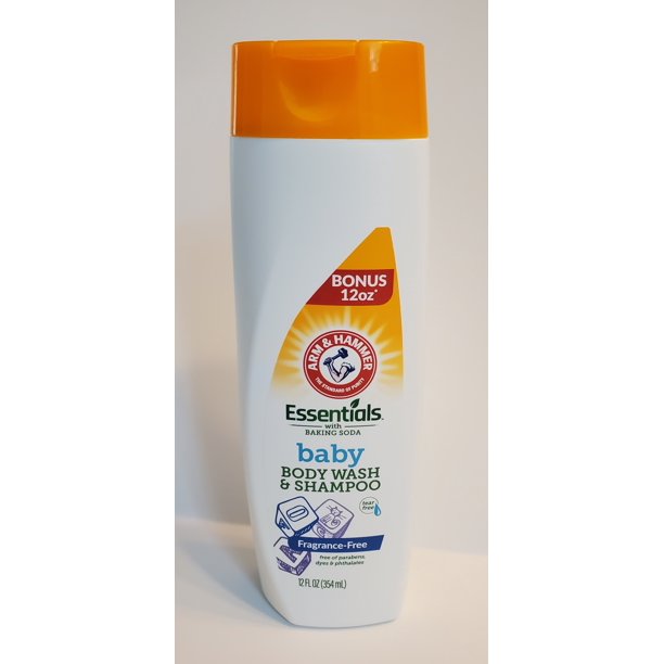Arm & Hammer Fragrance Free Baby Body Wash and Shampoo, 12oz. Bonus