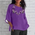 thumbnail image 1 of Fiudx Ofertas Flash Artículos En Oferta Blusa Holgada con Estampado de Manga 3/4 para Mujer, Estilo Informal, con Estampado de Alzheimers, 1 of 4