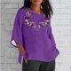thumbnail image 1 of Fiudx Camisas de Mujer Blusa Holgada con Estampado de Manga 3/4 para Mujer, Estilo Informal, con Estampado de Alzheimers, 1 of 4