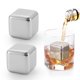 thumbnail image 1 of 2 cubitos de hielo reutilizables de acero inoxidable para refrigeradores, piedras para whisky, rocas enfriadoras para bebedores de vino, cubitos de hielo para café, 1 of 5