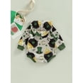 thumbnail image 4 of Seyurigaoka Infant Baby St. Patrick's Day Romper Tops Long Sleeve Round Neck Shamrock Print Hooded Bodysuit, 4 of 9