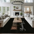 thumbnail image 3 of 6'x9' Area Rugs, Black Indoor Outdoor Area Rug for Living Room Bedroom, Farmhouse Country Vintage Wooden Grain Plaid Washable Bathroom Rugs Kitchen Floor Carpet Mats Home Decor Aesthetic, 3 of 8