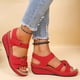 thumbnail image 2 of WILLBEST Sandalias Deportivas Para Mujer, Zapatos Casuales Cómodos Para Mujer, Sandalias De Cuña Recortadas Para Niñas, Sandalias De Moda Para Exteriores Con Tiras En El Tobillo, 2 of 9