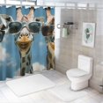 thumbnail image 7 of SHERONV Giraffes Sunglasses Humor Shower Curtain for Bathroom Decor with Hooks 60"x72, 7 of 7