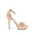thumbnail image 2 of Lauren Lorraine Eifel Stiletto Rose Gold Open High Ankle Strap Sandal, 2 of 3