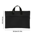 thumbnail image 3 of Cinvoph Canvas Document Bag With Handle Zipper Pouch Document Bag Business Briefcase Bag A4 Document Organizer Tote Bag, Black, 3 of 8