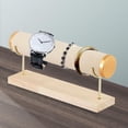 thumbnail image 2 of Organizador de joyas con base de madera y terciopelo desmontable. Blanco, 2 of 8