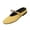 Yellow, variant on UDAUDU Womens Flats Mules Elegant Dressy Closed Toe Slip On Leather Shoes Adjustable Buckle Strap Mary Jane Casual Office Shoes Yellow US 8.5