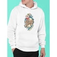 thumbnail image 2 of Colorful Japanese Koi Fish . Hoodie Men - Men Hoodie, White, Medium, 2 of 4