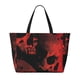 thumbnail image 2 of Disketp Red And Black Abstract Skull Bolsa de Playa de Gran Capacidad, Bolso Impermeable y a Prueba de Arena para Mujer, Ideal para Playa, Piscina y Natación, 2 of 7