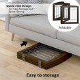 thumbnail image 5 of Dog Gate for The House Doorway Stairs Foldable Freestanding Indoor Pet Gate for Dogs Wooden Puppy Safety Fence 80" Wide 24" Height 4 Panels, Espresso, 5 of 18