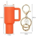 thumbnail image 6 of Detachable Cup Keychain, Mini Cup Keychain, Mini Tumbler Keychain for School Bag Key Ring & Lip Balm（Orange), 6 of 6