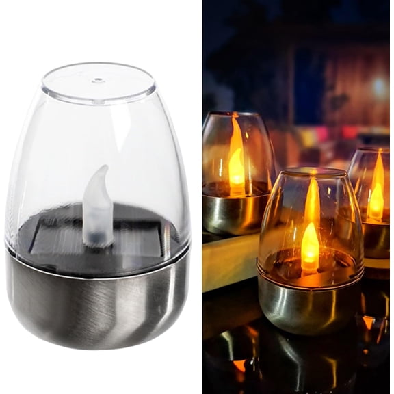 Solar LED Tea Lights Outdoor Waterproof - Flameless Flickering Candles with Dusk to Dawn Sensor, Ip65 Waterproof for Garden Patio Table Lantern Decor(XX)