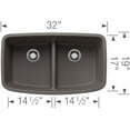 thumbnail image 3 of Blanco 443089 Valea Equal Double Low Divide Kitchen Sink - Soft White, 3 of 7