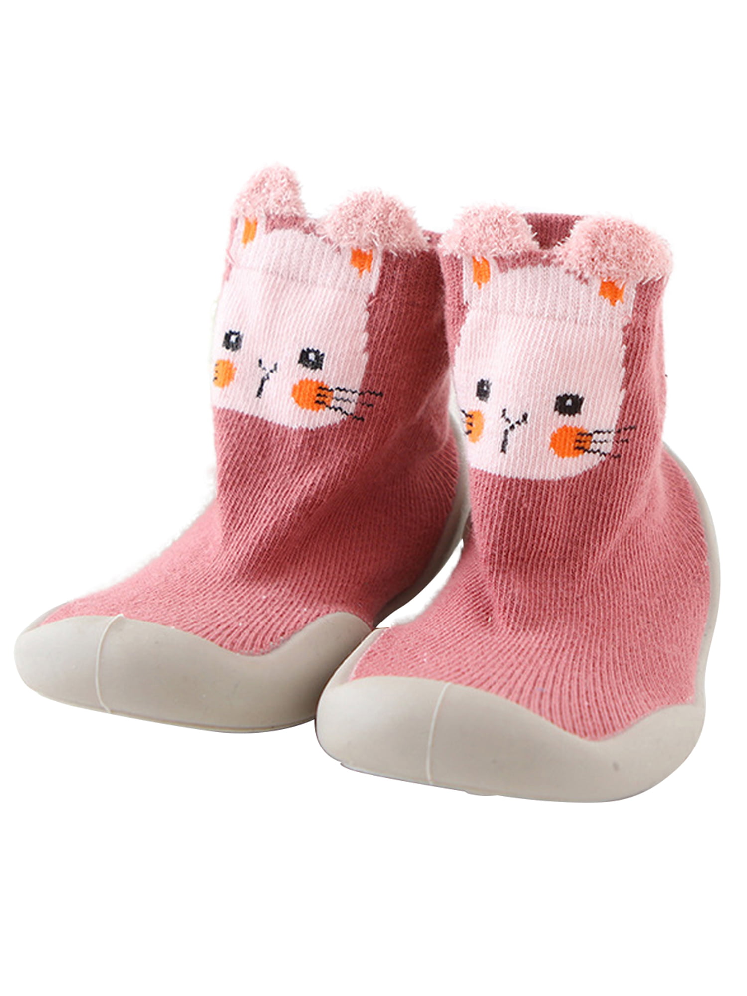 OutTop Toddler Slipper Socks for Boys Girls Cute Anime Baby Non-Skid Floor Slippers Soft Rubber Sole Indoor Sock Shoes 