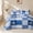 Blue, variant on Vintage Cottage Floral Quilted Coverlet Set - 2/3PCS, 1 Quilt + 1 or 2 Pillowcases, Multi‑scene Bedding Lightweight Easy Care Machine Washable(Blue,Twin)