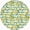 Green Seafoam Yellow, variant on Nature Round Fitted Tablecloth,Exotic Lemon Tree Branches Kitchen Garden Design Elastic Edged Kitchen Dining Polyester Table Cover, Fits Round Table 24" Diameter, for Wedding Party Dining Banquet