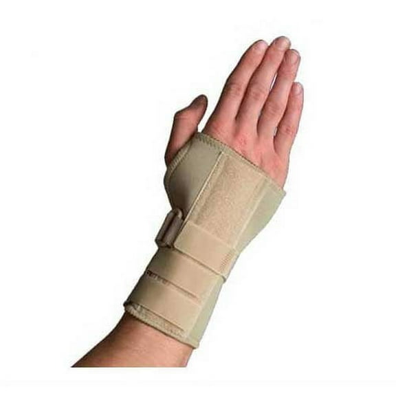 Thermoskin Carpal Tunnel Brace w/ Dorsal Stay- X-Small - Black - Left
